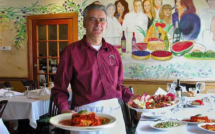 lasagna and cold antipasto